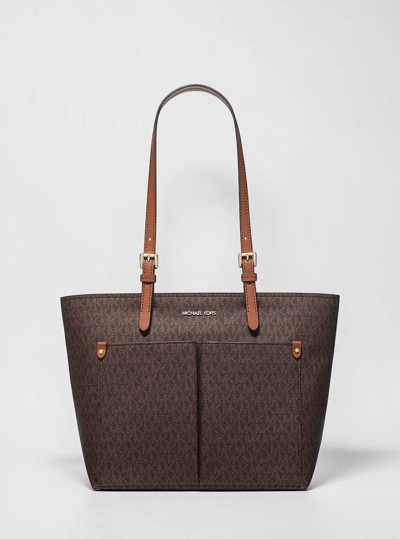Jet Set Medium Logo Pocket Tote Bag 35F3GTVT3B