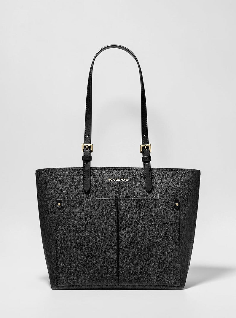 Jet Set Medium Logo Pocket Tote Bag 35F3GTVT3B