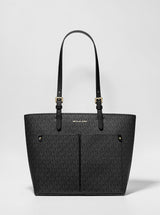 Jet Set Medium Logo Pocket Tote Bag 35F3GTVT3B