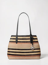 Avalon Medium Striped Woven Tote Bag.35S6S0VT2W