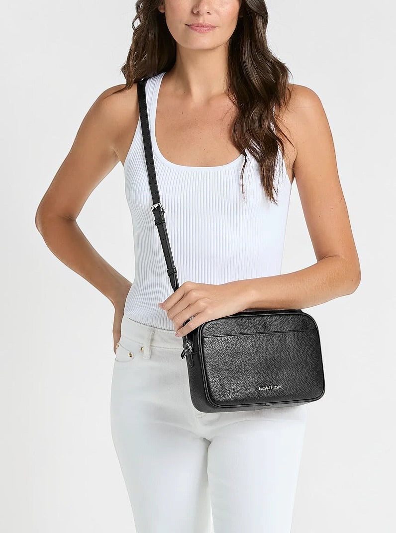Jet Set Large Pebbled Leather Camera Crossbody Bag.35R6GTVC7L