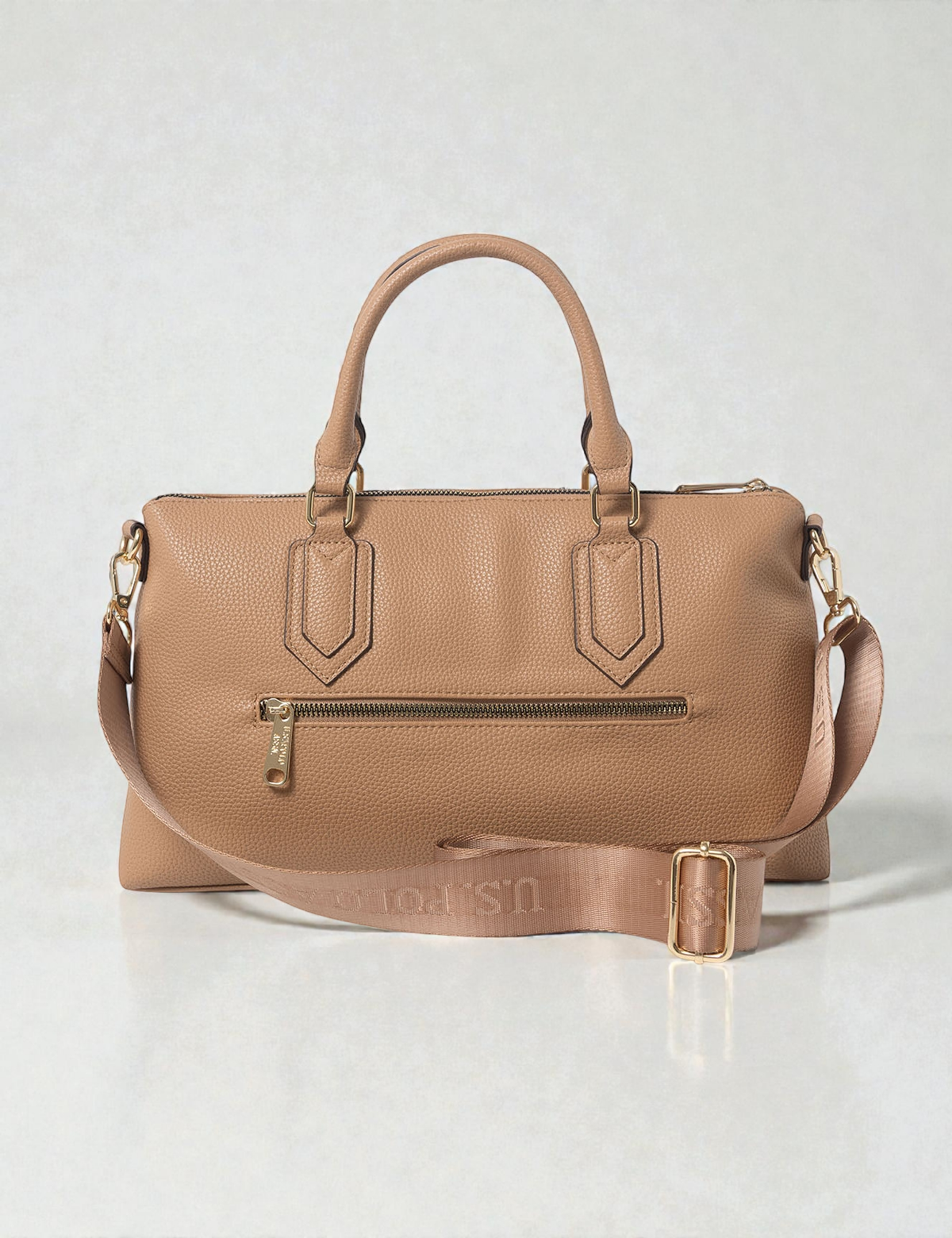 U.S Polo LOCK CHAIN SATCHEL BAG WITH CROSSBODY STRAP