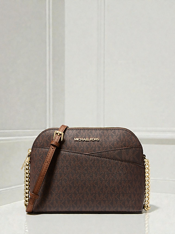 M.K Jet Set Travel Medium Logo Dome Crossbody Bag 35F1GTVC6B