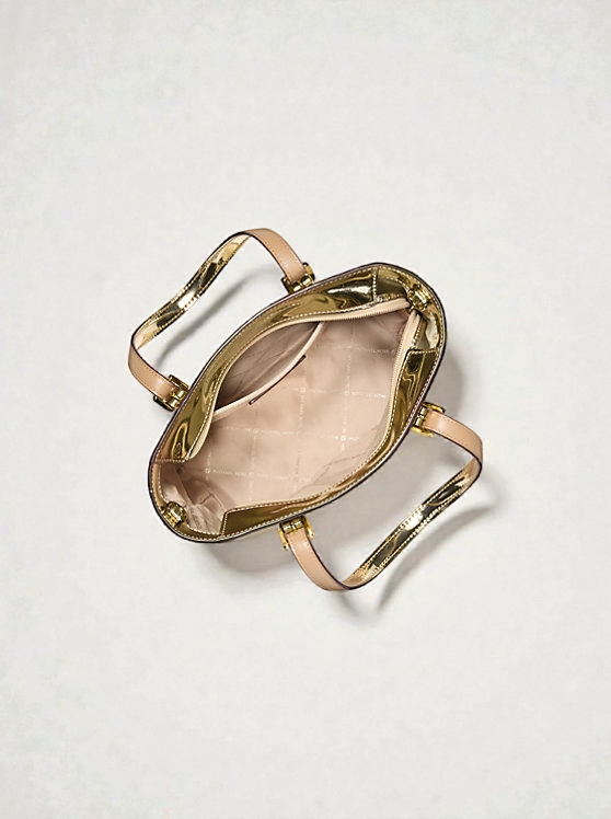 M.K Jet Set  Metallic Logo Debossed Convertible Tote Bag 35F5GTVT0O