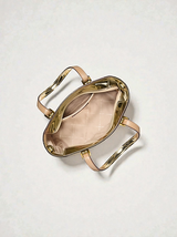 M.K Jet Set  Metallic Logo Debossed Convertible Tote Bag 35F5GTVT0O