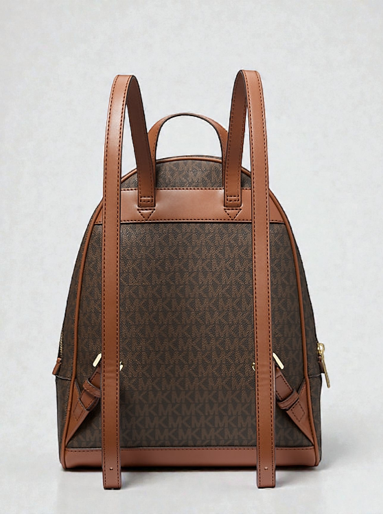 Rhea Medium Metallic Signature Logo Backpack 35F5GRAB2V