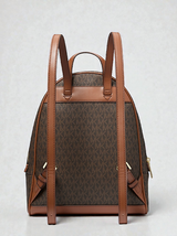 Rhea Medium Metallic Signature Logo Backpack 35F5GRAB2V