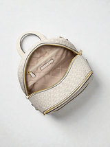 Rhea Medium Metallic Signature Logo Backpack 35F5GRAB2V