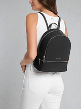 Rhea Medium Metallic Signature Logo Backpack 35F5GRAB2V