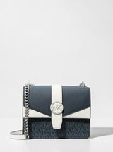 Greenwich Small Color-Block Signature Logo Crossbody Bag. 35S5SGRC1B