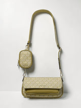 Jet Set Travel Small Logo Jacquard Denim Crossbody Bag With Pouch  35S6STVC0J