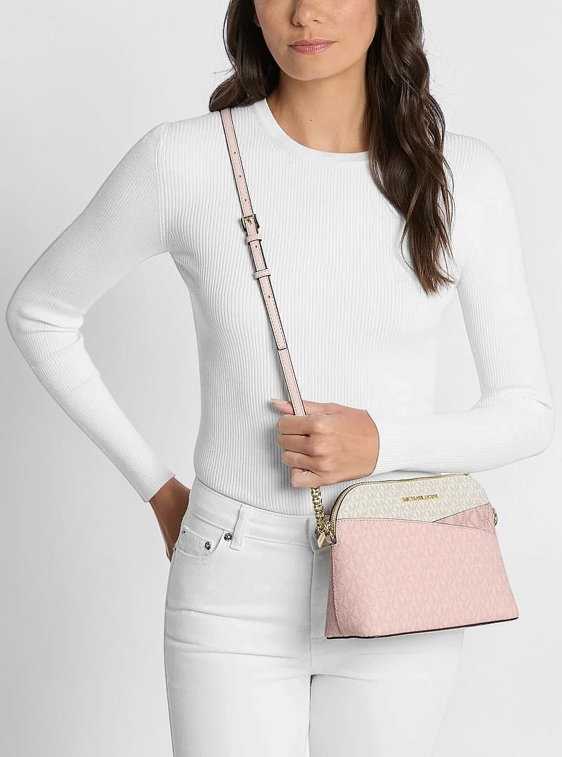 Jet Set Travel Medium Color-Block Signature Logo Crossbody Bag. 35S5GTVC6B