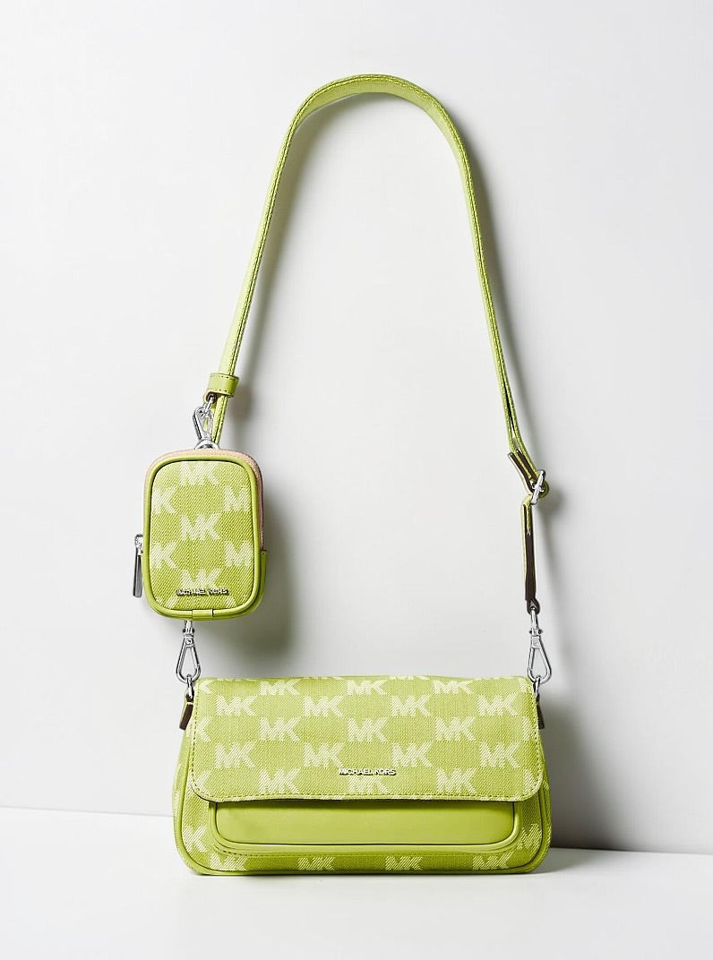 Jet Set Travel Small Logo Jacquard Denim Crossbody Bag With Pouch  35S6STVC0J