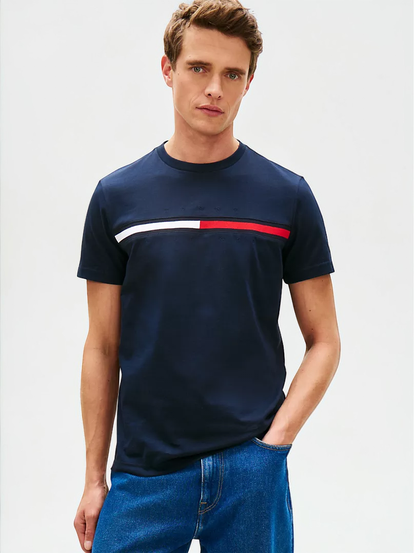 Tommy Embroidered Flag Logo T-Shirt