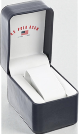 MEN'S GUNMETAL BRACELET WATCH WITH NAVY DIAL