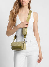 Jet Set Travel Small Logo Jacquard Denim Crossbody Bag With Pouch  35S6STVC0J
