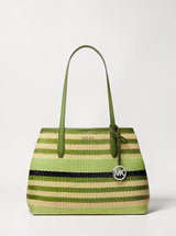Avalon Medium Striped Woven Tote Bag.35S6S0VT2W