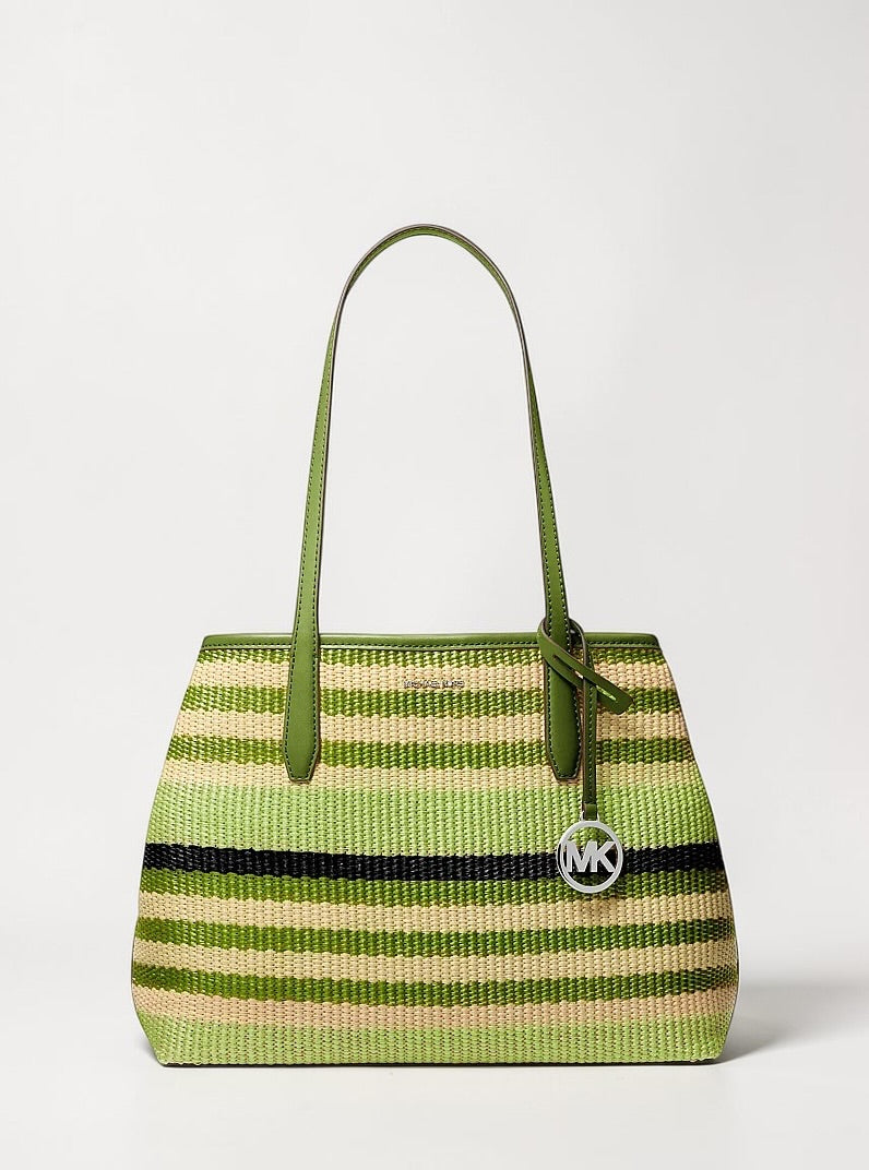Avalon Medium Striped Woven Tote Bag.35S6S0VT2W