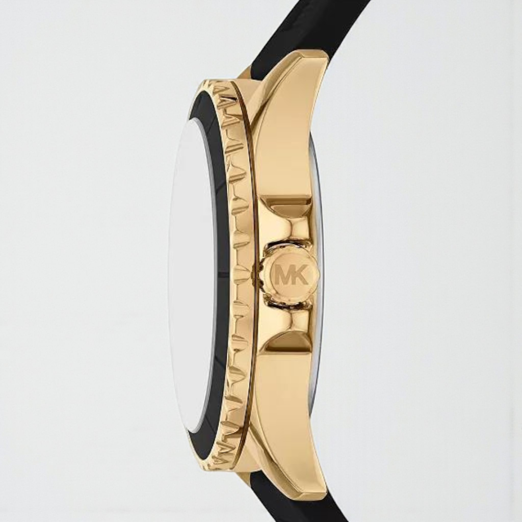 M.K Women's Everest Three-Hand Black Silicone Watch, 40mm