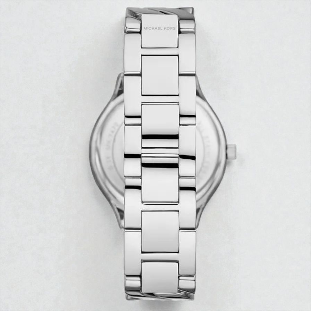 M.K Women's Slim Runway Three-Hand Silver-Tone Stainless Steel Watch 38mm