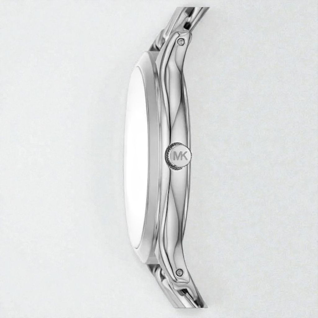 M.K Women's Slim Runway Three-Hand Silver-Tone Stainless Steel Watch 38mm