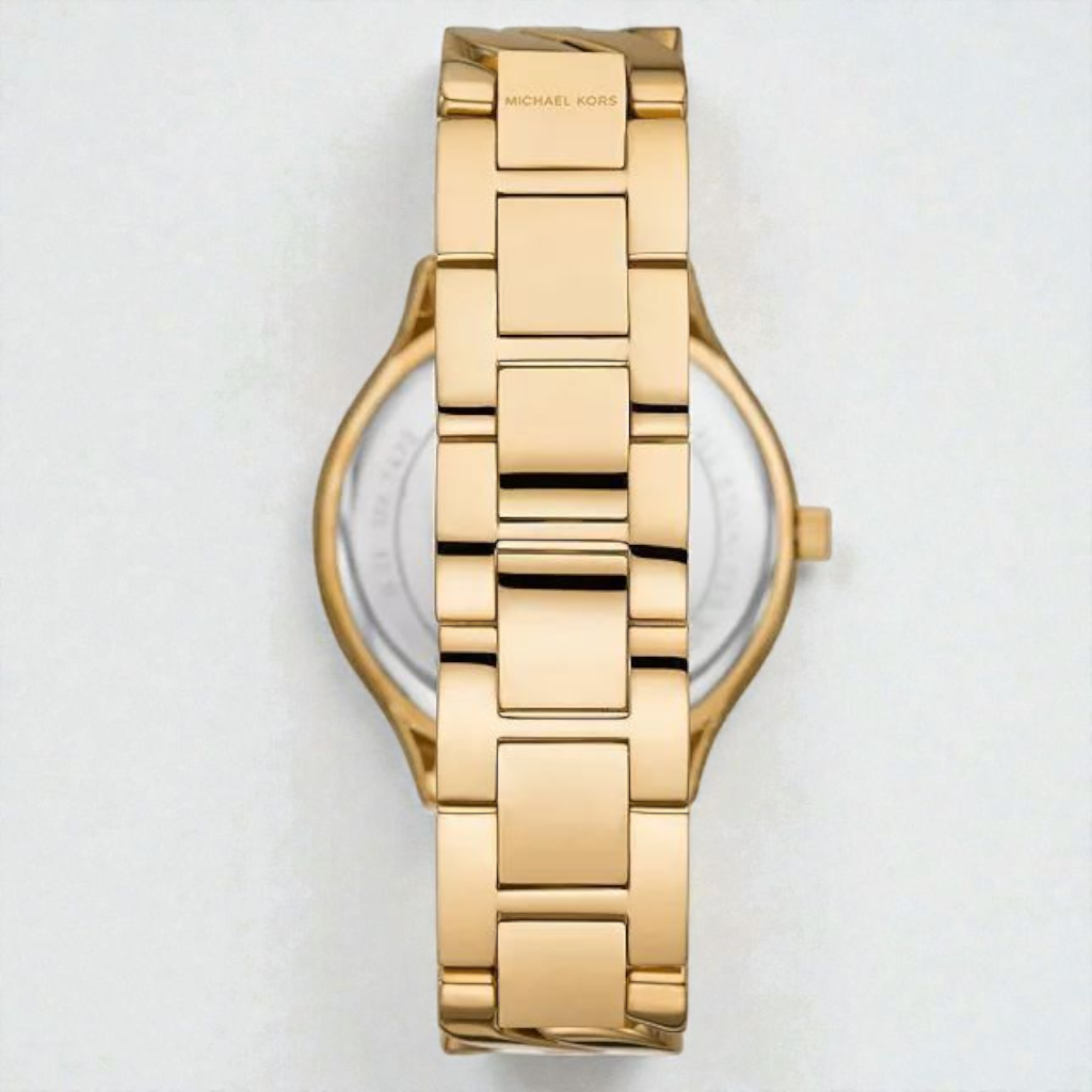 M.K Women's Slim Runway Three-Hand Gold-Tone Stainless Steel Watch 38mm