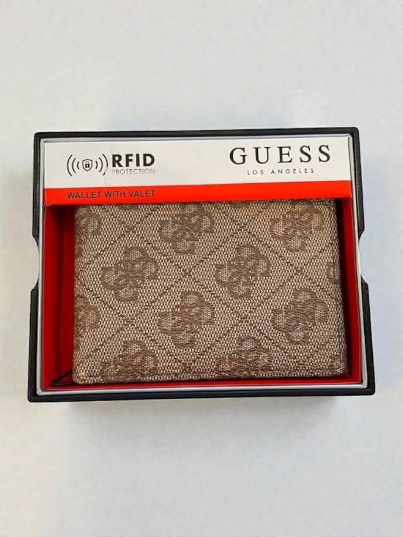 Immediate Guess Men logo Print wallet
