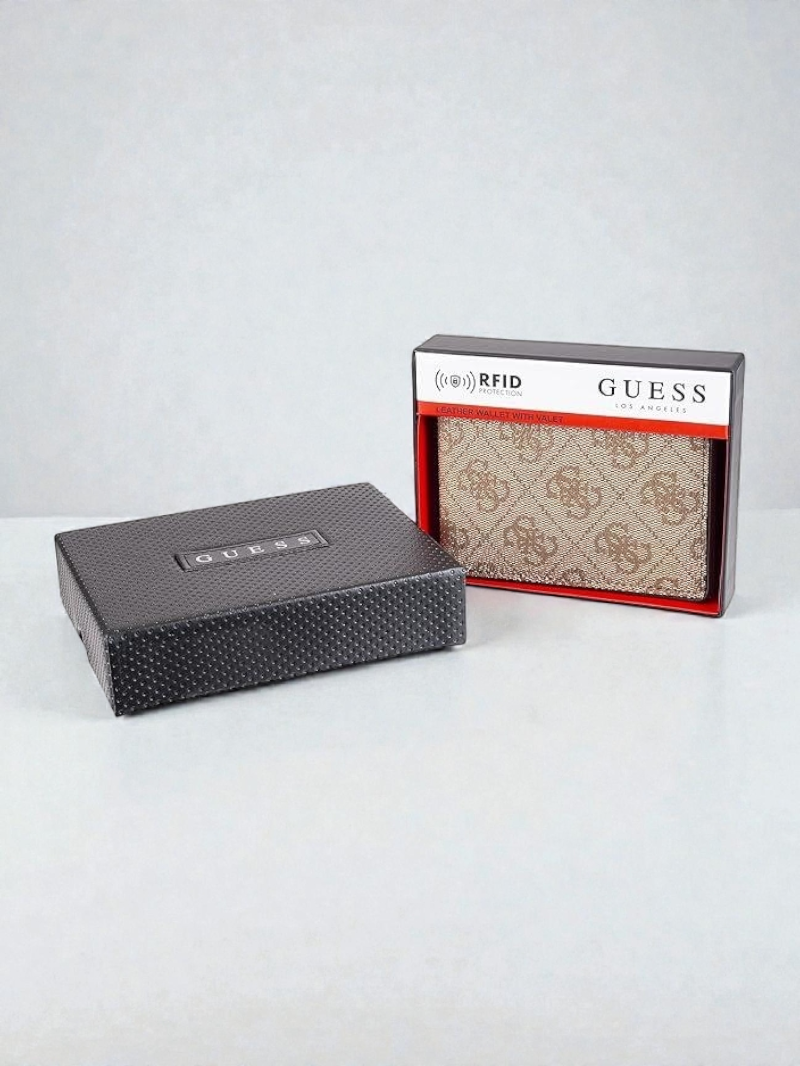 Immediate Guess Men logo Print wallet