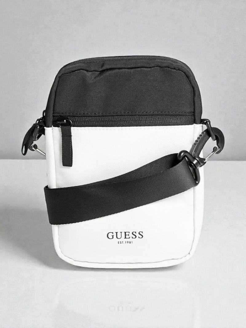 Immediate Guess logo print nylon crossbody
