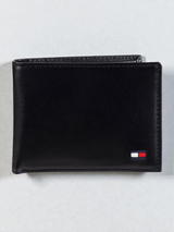 Immediate Tommy Men's RFID Blocking 100% Leather Passcase Wallet, Oxford Black