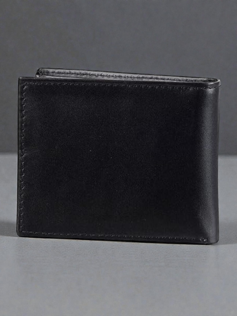 Immediate Tommy Men's RFID Blocking 100% Leather Passcase Wallet, Oxford Black