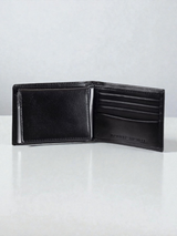 Immediate Tommy Men's RFID Blocking 100% Leather Passcase Wallet, Oxford Black