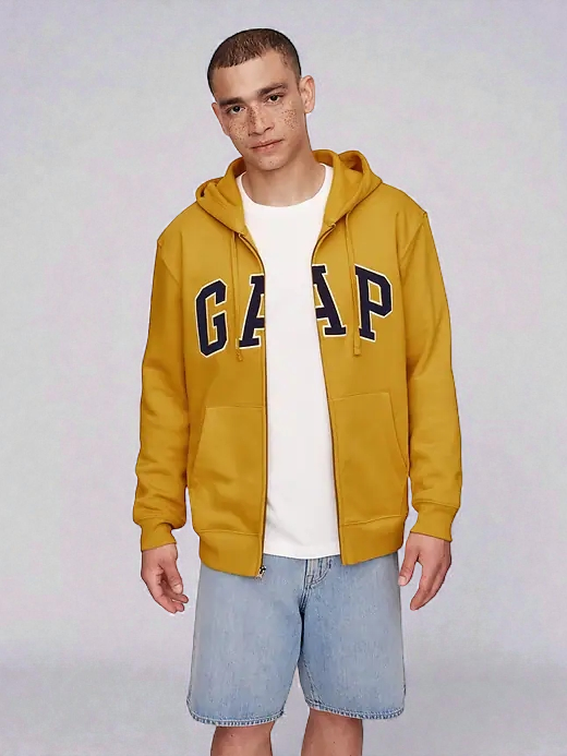 Relaxed Gap Logo Zip Hoodie
