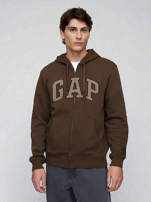 Relaxed Gap Logo Zip Hoodie