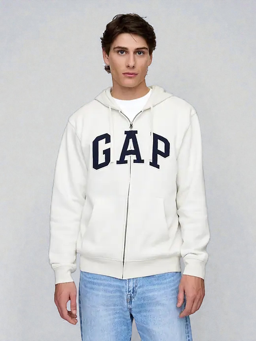 Relaxed Gap Logo Zip Hoodie