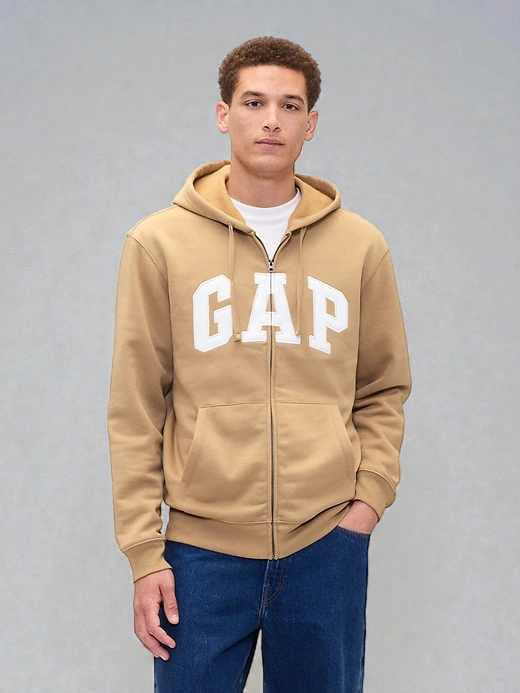 Relaxed Gap Logo Zip Hoodie