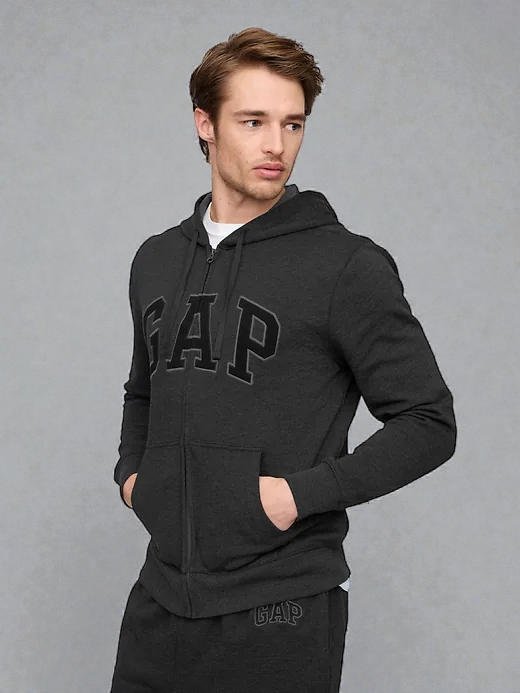 Relaxed Gap Logo Zip Hoodie