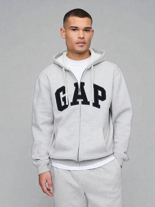 Relaxed Gap Logo Zip Hoodie
