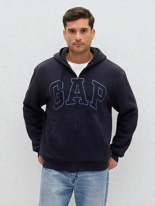 Relaxed Gap Logo Zip Hoodie