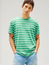 Tommy Stripe Stretch-Cotton T-Shirt