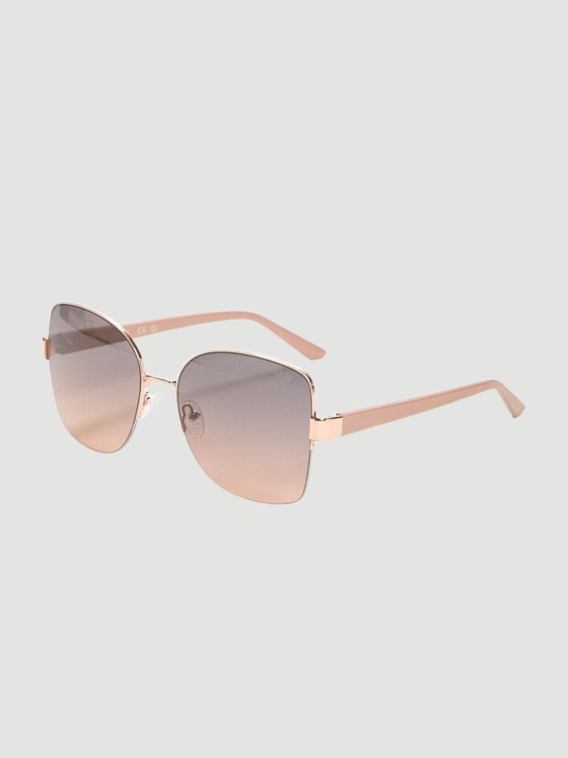 Geometric Semi-Rimless Metal Sunglasses GF00052W
