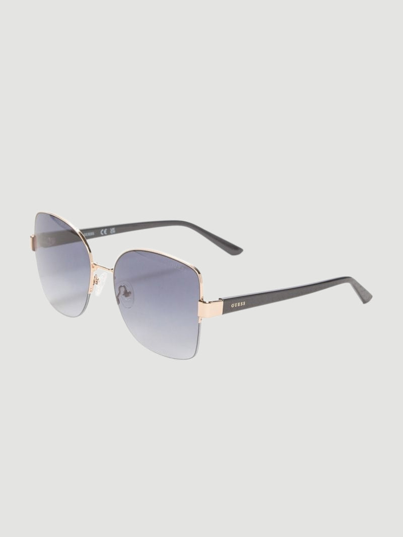 Geometric Semi-Rimless Metal Sunglasses GF00052W