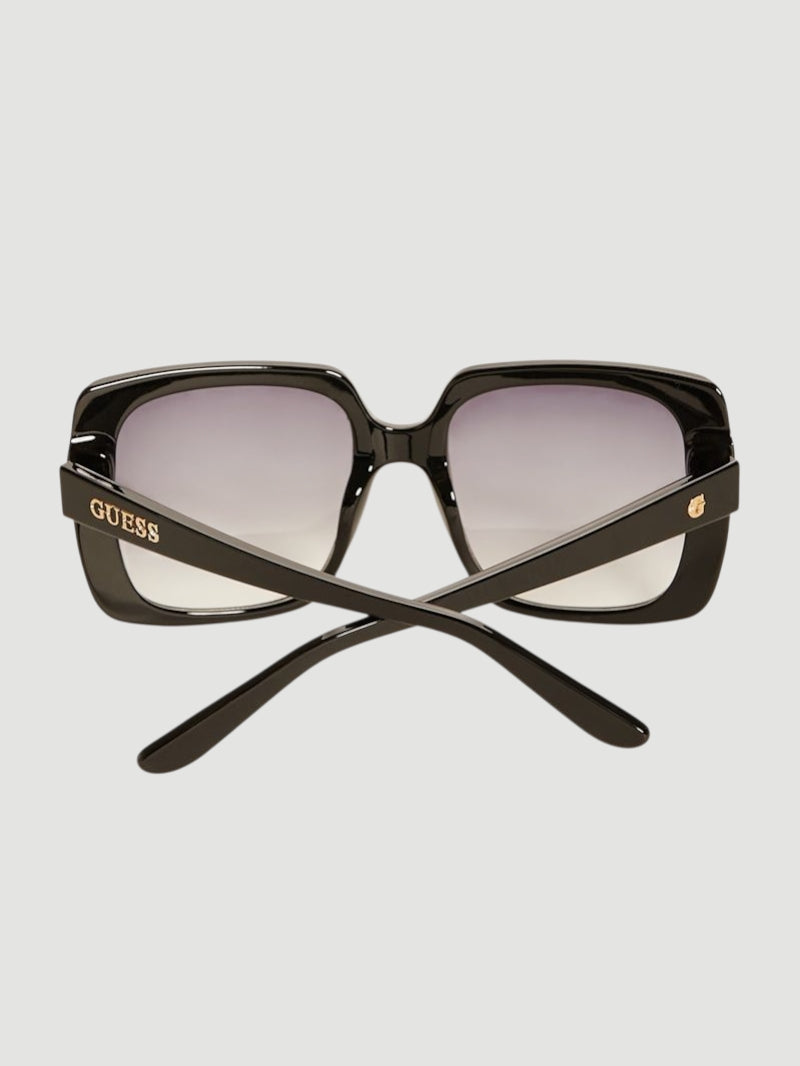 Guess Rhinestone Logo Plastic Square Sunglasses GF6142W