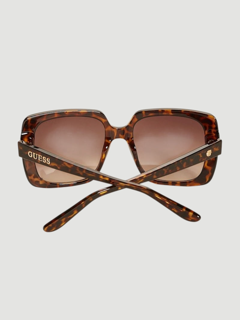 Guess Rhinestone Logo Plastic Square Sunglasses GF6142W