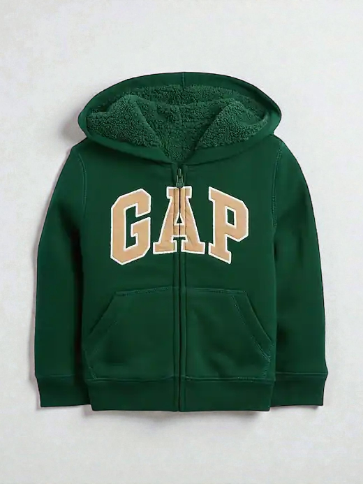 babyGap Logo Sherpa-Lined Zip Hoodie