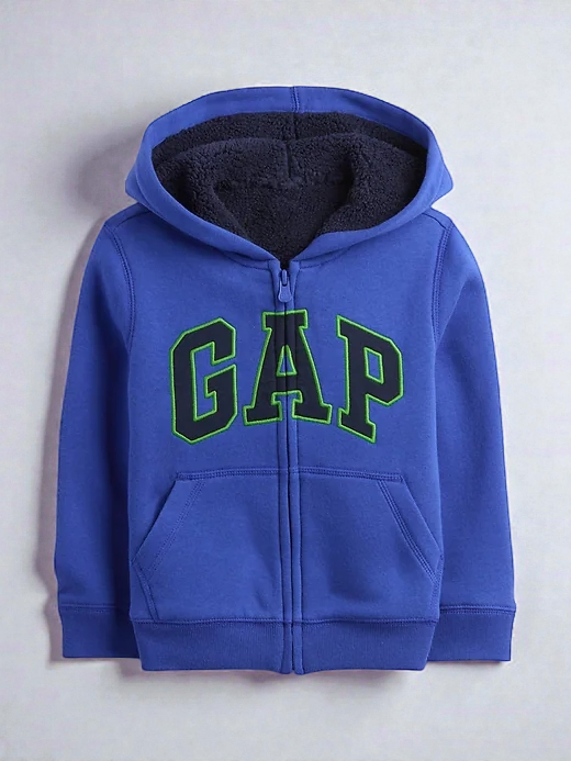 babyGap Logo Sherpa-Lined Zip Hoodie