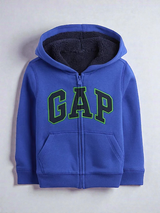 babyGap Logo Sherpa-Lined Zip Hoodie