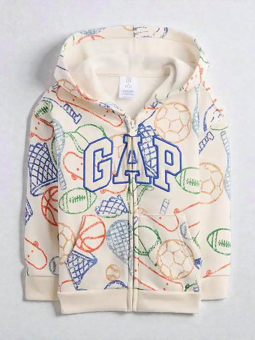 babyGap | Hot Wheels™ Relaxed Logo Zip Hoodie