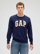 Relaxed Gap Logo Intarsia Sweater