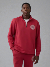 Relaxed Gap Graphic Quarter-Zip Sweatshirt